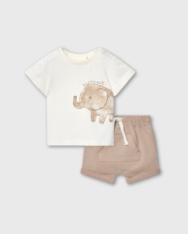 Conjunto Bermuda Elefante Beige Losan