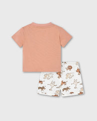 Conjunto Bermuda Animales Salmon Losan Verano