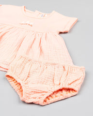 Vestido Plumeti Natural Baby Rosa