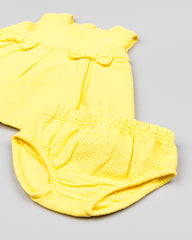 Vestido Con Panty Moños Amarillo