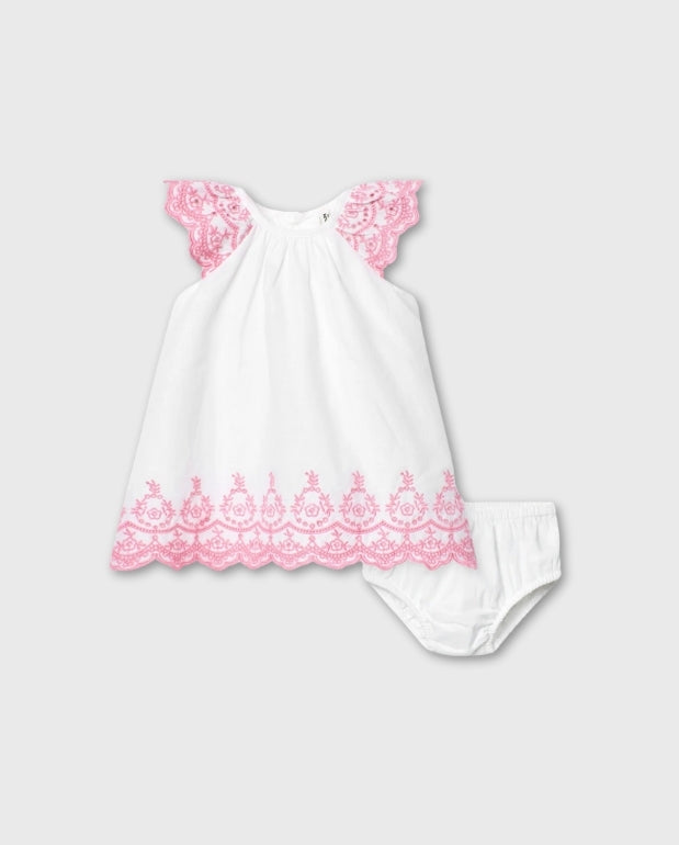 Vestido Detalle Bordado Blanco Losan