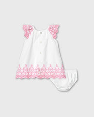Vestido Detalle Bordado Blanco Losan Detalle