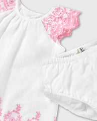 Vestido Detalle Bordado Blanco Losan Diseño