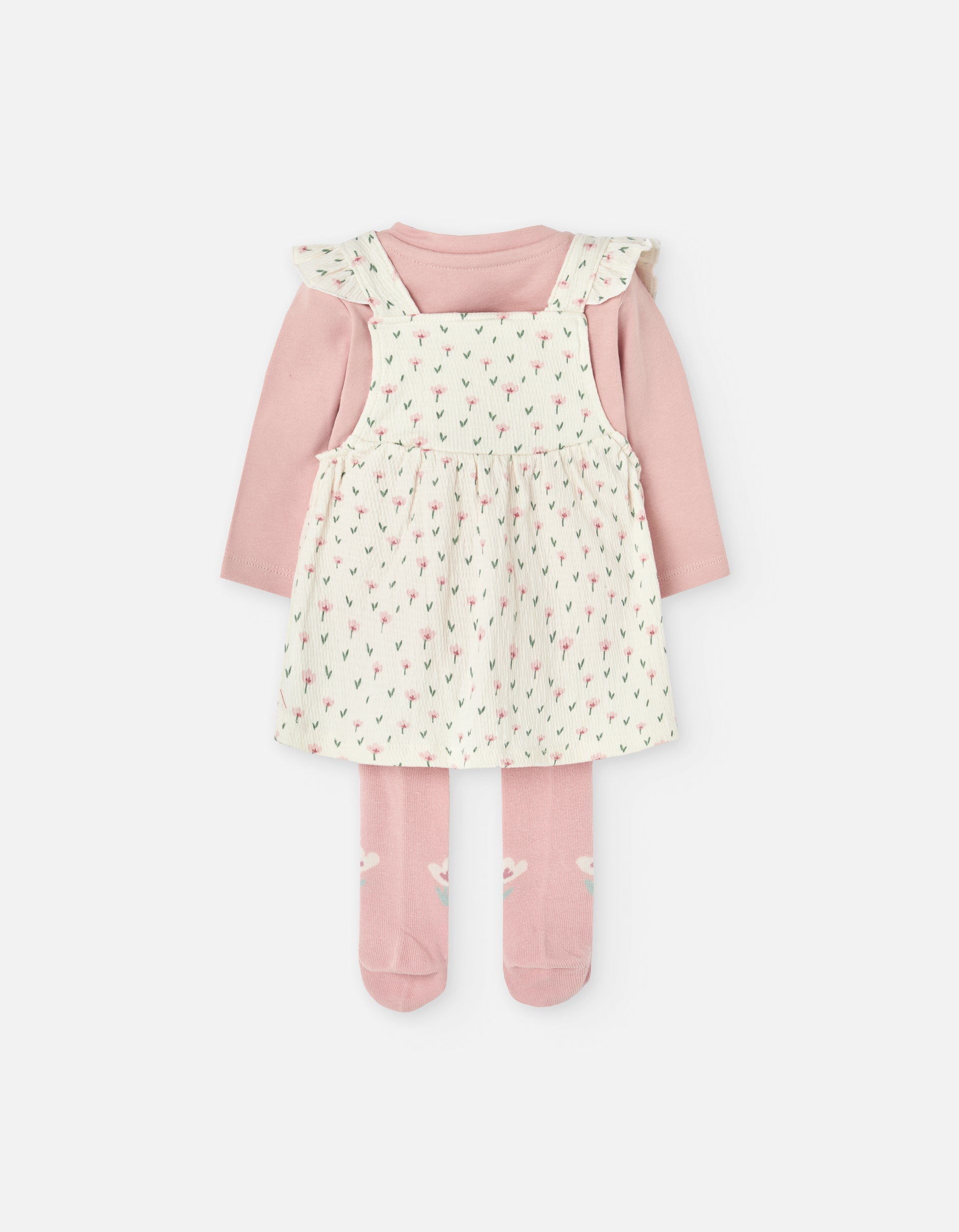 Conjunto vestido y camiseta rosa con estampado floral Losan – vista trasera