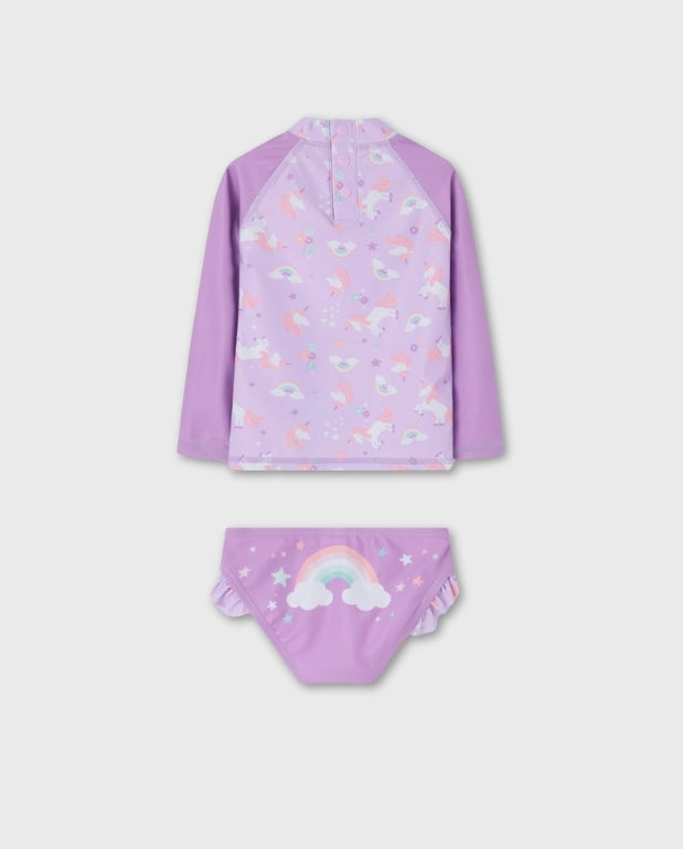 Vestido de Baño Unicornio Lila Losan Morado