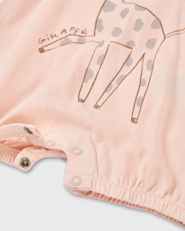 Pelele Jirafa Salmon Losan Botones