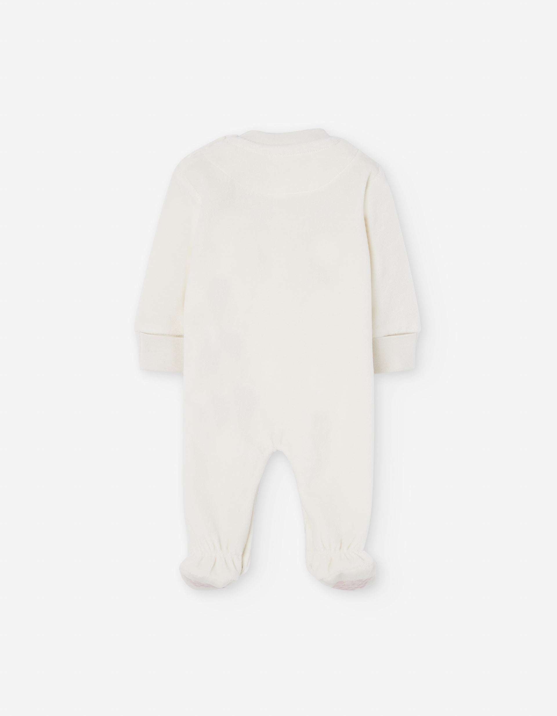 Pijama enteriza beige LOSAN para bebé niña vista trasera.