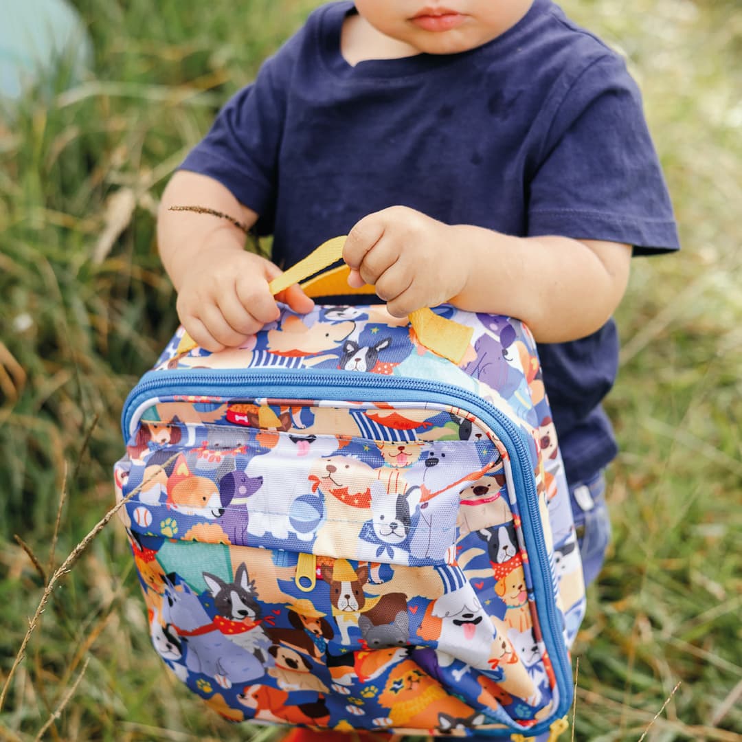 Lonchera Premium Impermeable Para Niños Perritos Niño