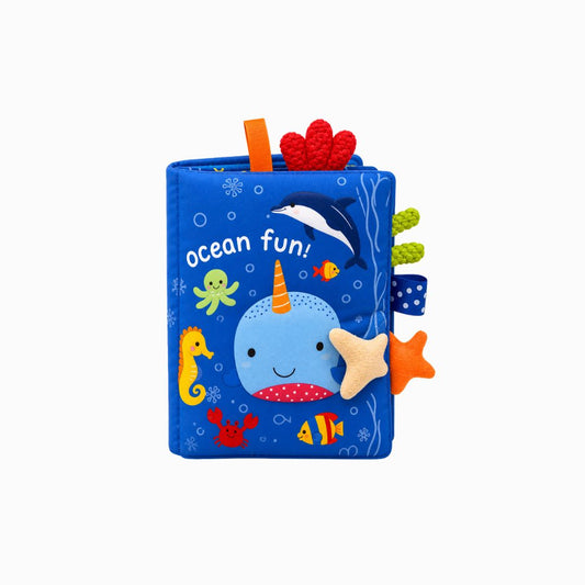 Libro de Estimulación Sensorial Estampados azul