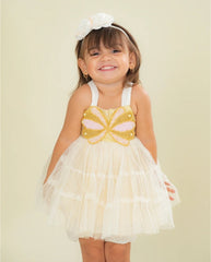 Body Volar Tul Mariposa Dorado