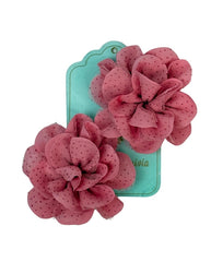 Set 2 Pinzas Flores Tonos Surtido Rosa Pink