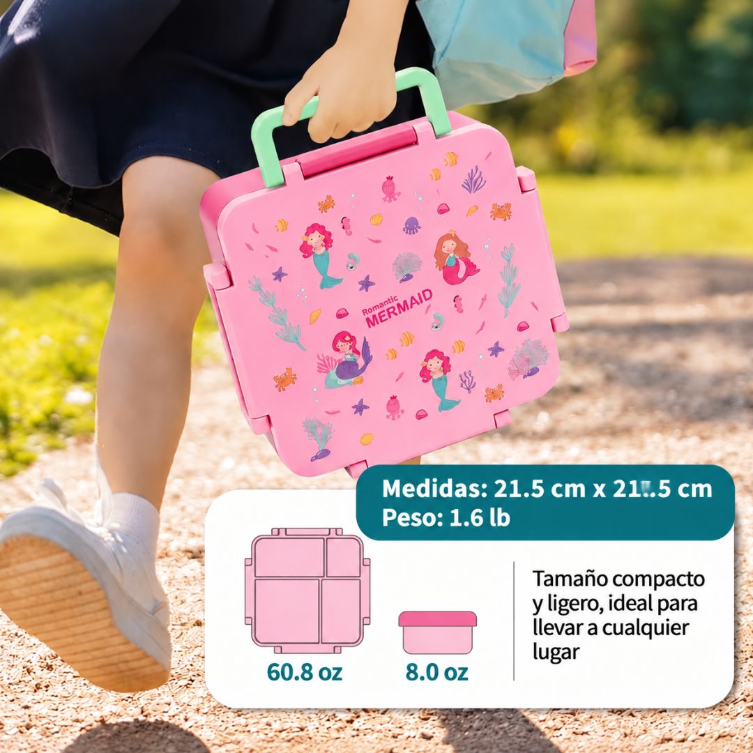 Lonchera Porta Comida Estampado Bebe Rosa