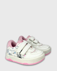 Tenis Velcro Minnie Marfil Rosa