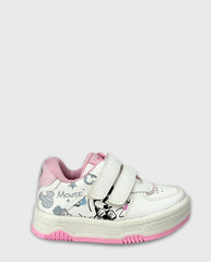 Tenis Velcro Minnie Marfil Rosa Disney