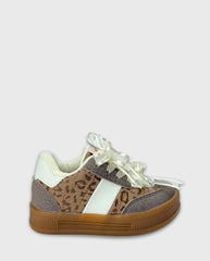 Tenis Moños Animal Print Cafe Fashion