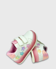 Tenis Velcro Estrellas Marfil Degrade Pink
