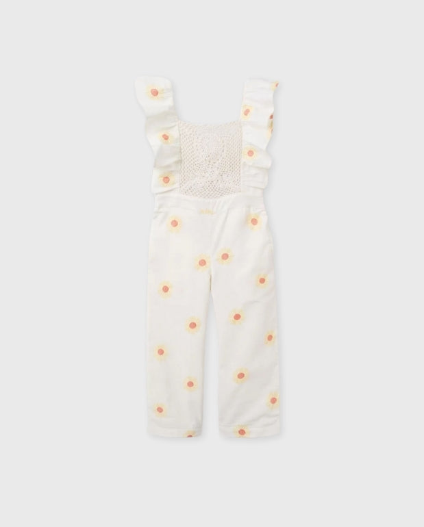 Enterizo Bordado Margaritas Blanco Zippy®