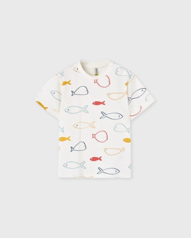 Camiseta Estampado Peces Blanco Zippy®