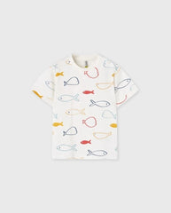 Camiseta Estampado Peces Blanco Zippy®