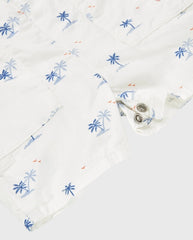 Overol Estampado Palmeras Blanco Losan botones