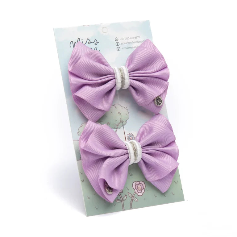 Set Pinzas Moño Whisper Bow lila