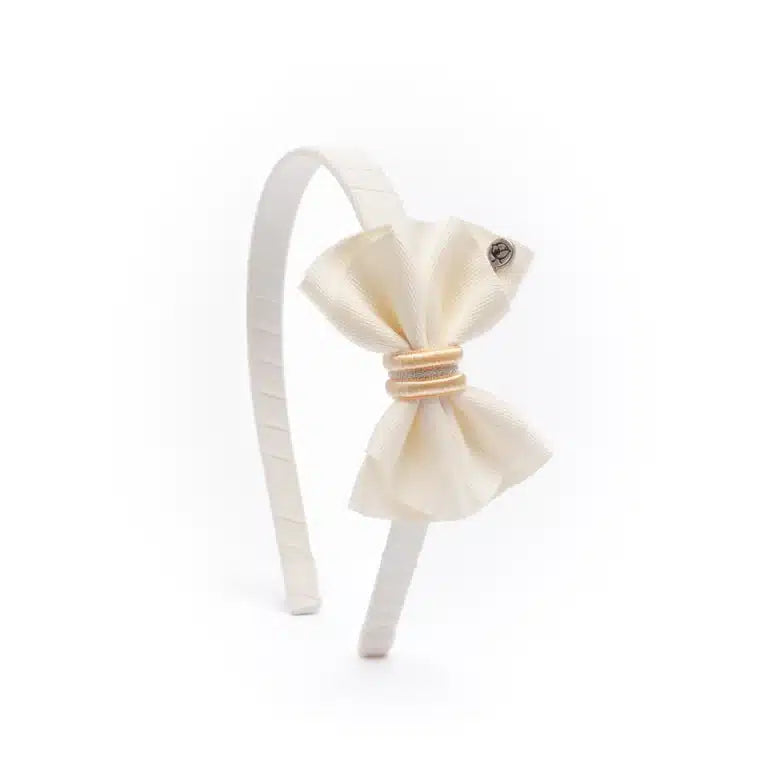 Diadema Moño Whisper  Bow crudo