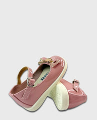 Baletas Charol Moño Oso Rosa Moda