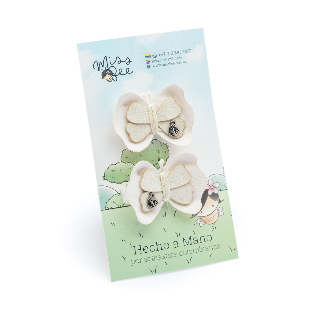 Set Pinzas Clip  Papallona Mariposas Miss Be COLOR