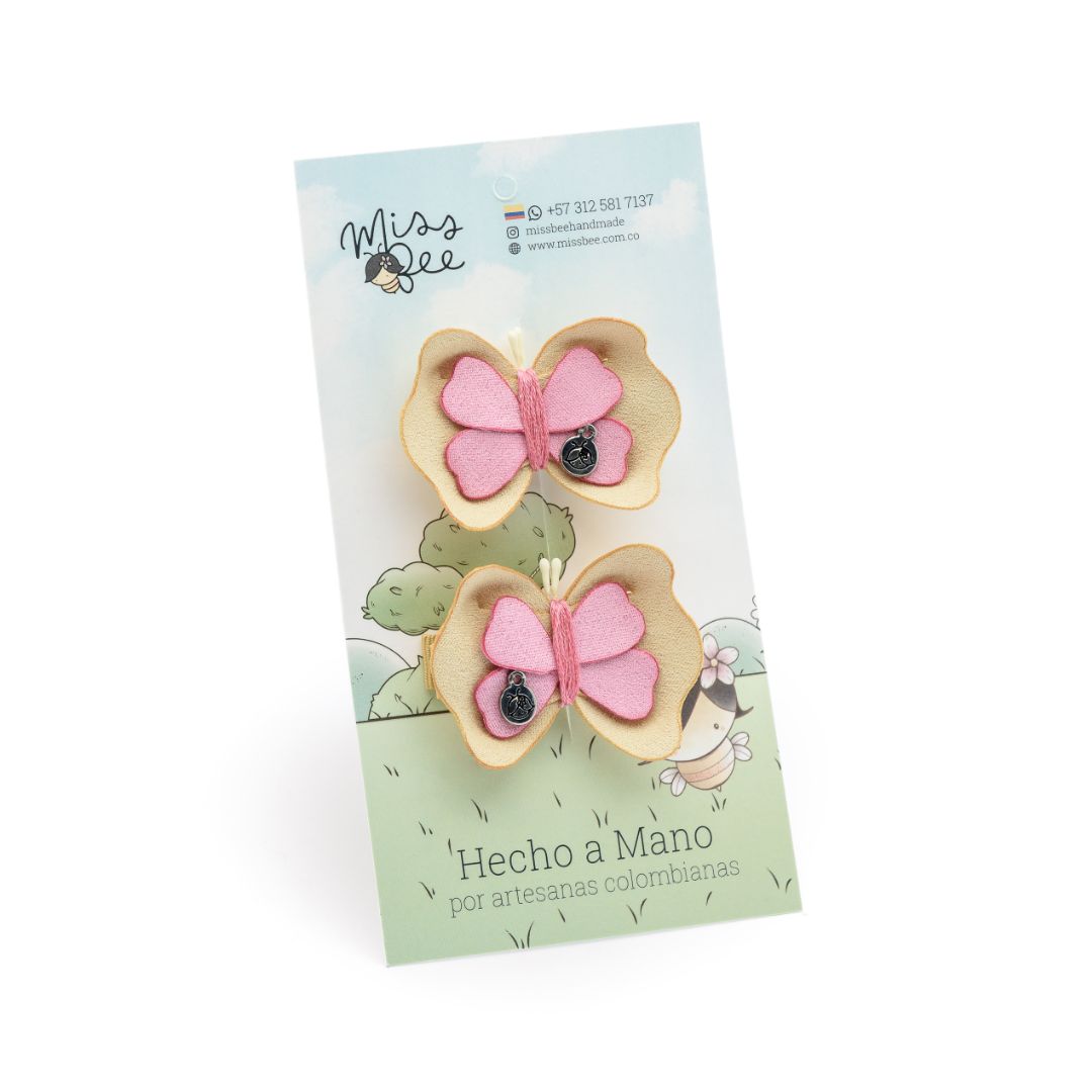 Set Pinzas Clip  Papallona Mariposas Miss Be ESTILO