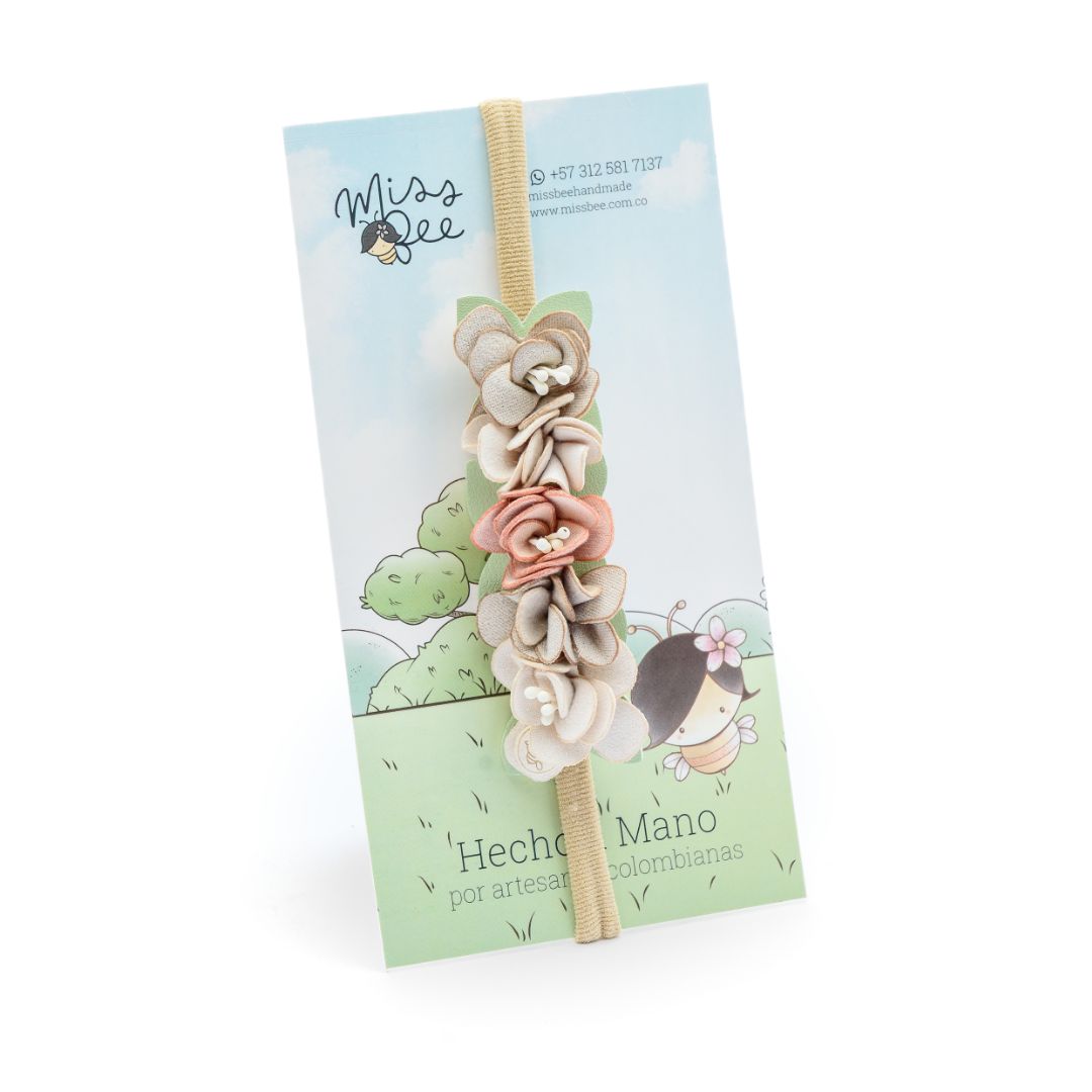 Balaca Elástico Petallet Flores rudo
