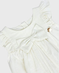 Mameluco Con Balaca Detalle Moño Beige