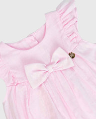 Mameluco Con Balaca Detalle Moño Pink