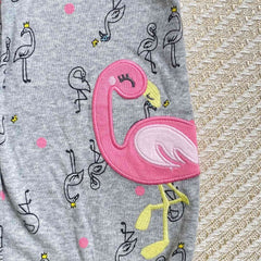 Mameluco Flamingo Gris detalle