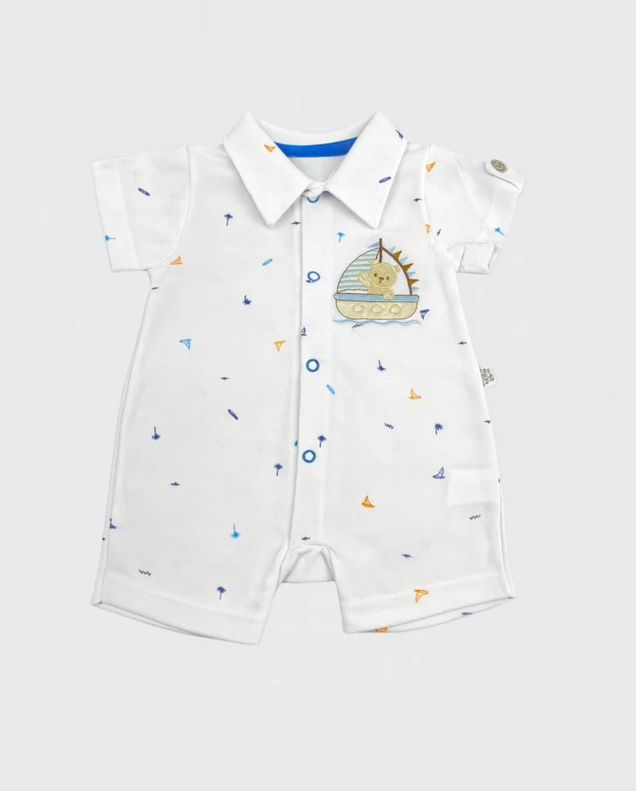 Mameluco Barcos Oso Bordado