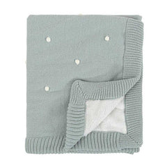 Manta Dots Tricot+Carolina 80x100 Menta