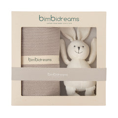 Manta Tricot Con Peluche Gris Bimbidreams