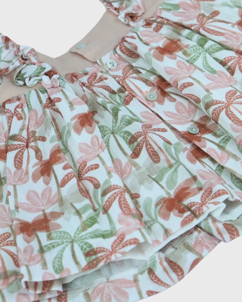 Vestido Palmeras Rosa Martín Aranda Detalle