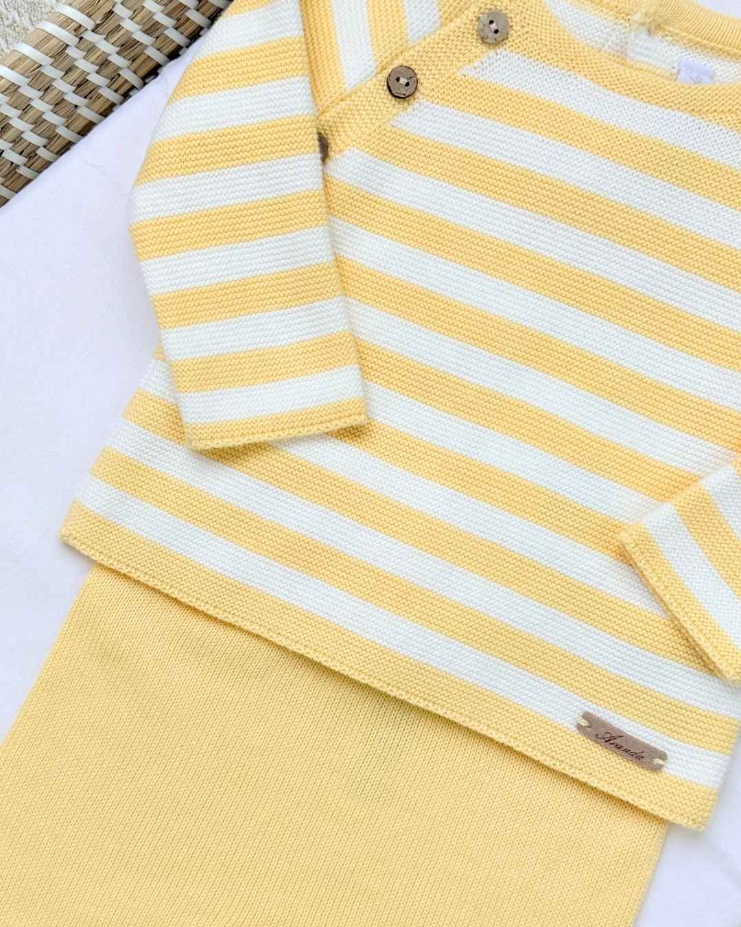 Primer Día Tricot Rayas Amarillo Martin Aranda Yellow