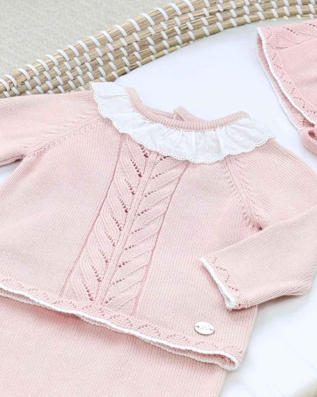 Primer Día Tricot Rosa Martín Aranda Girl Pink