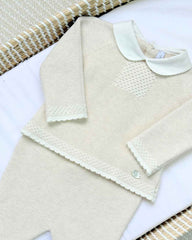 Conjunto Tricot Cuello Crudo Primer Día Martín Aranda Algodón 