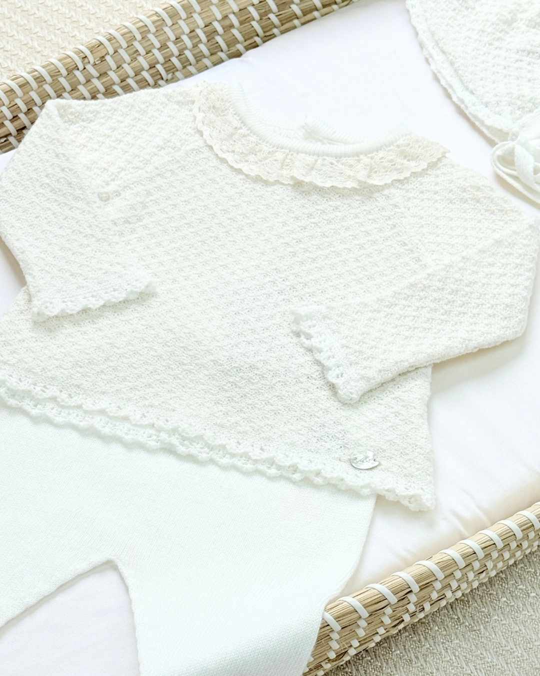 Primer Dia Tricot Encaje Blanco Martin Aranda Detalles