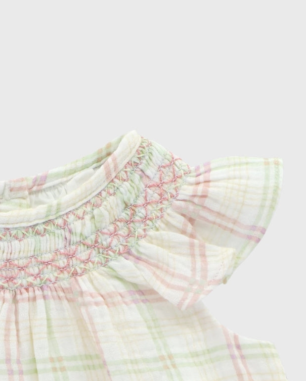 Vestido Bordado Cuadros Martín Aranda detalle