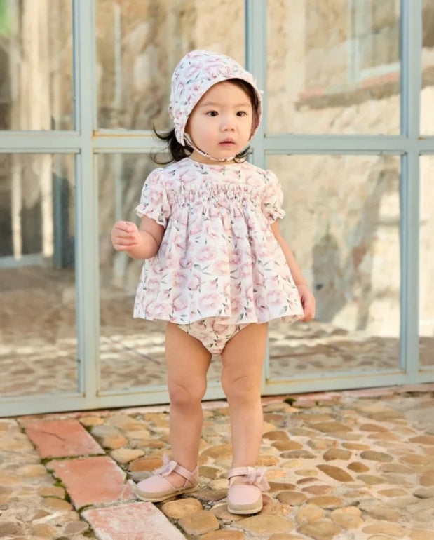 Vestido Con Gorro Floral Martín Aranda bebe