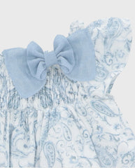 Vestido Estampado Azul Martín Aranda detalle