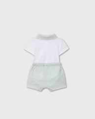 Conjunto Bermuda Cuadros Verde Dr.kid diseño