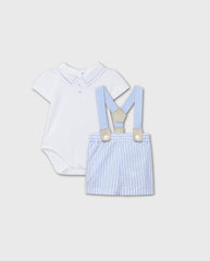 Conjunto Bermuda Tirantes Azul Dr.kid