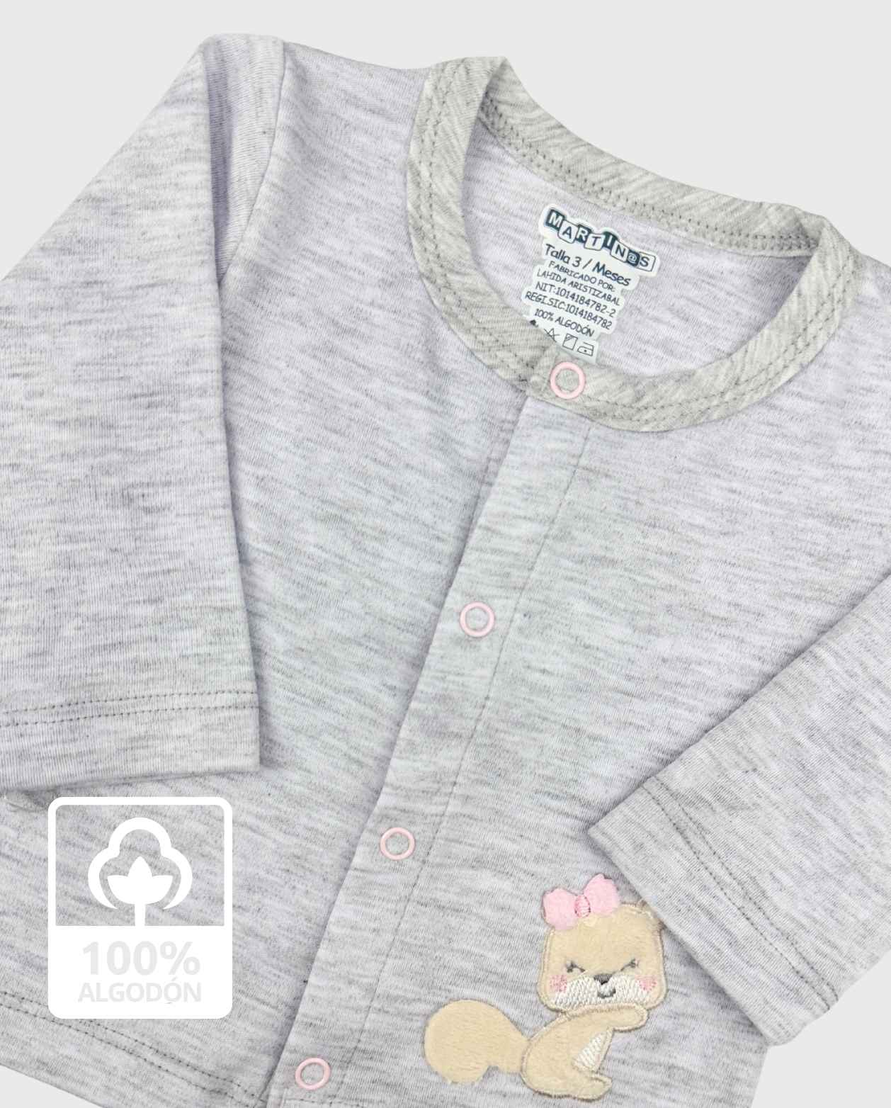 Semanario 18 Piezas Animales Rosa Algodón 