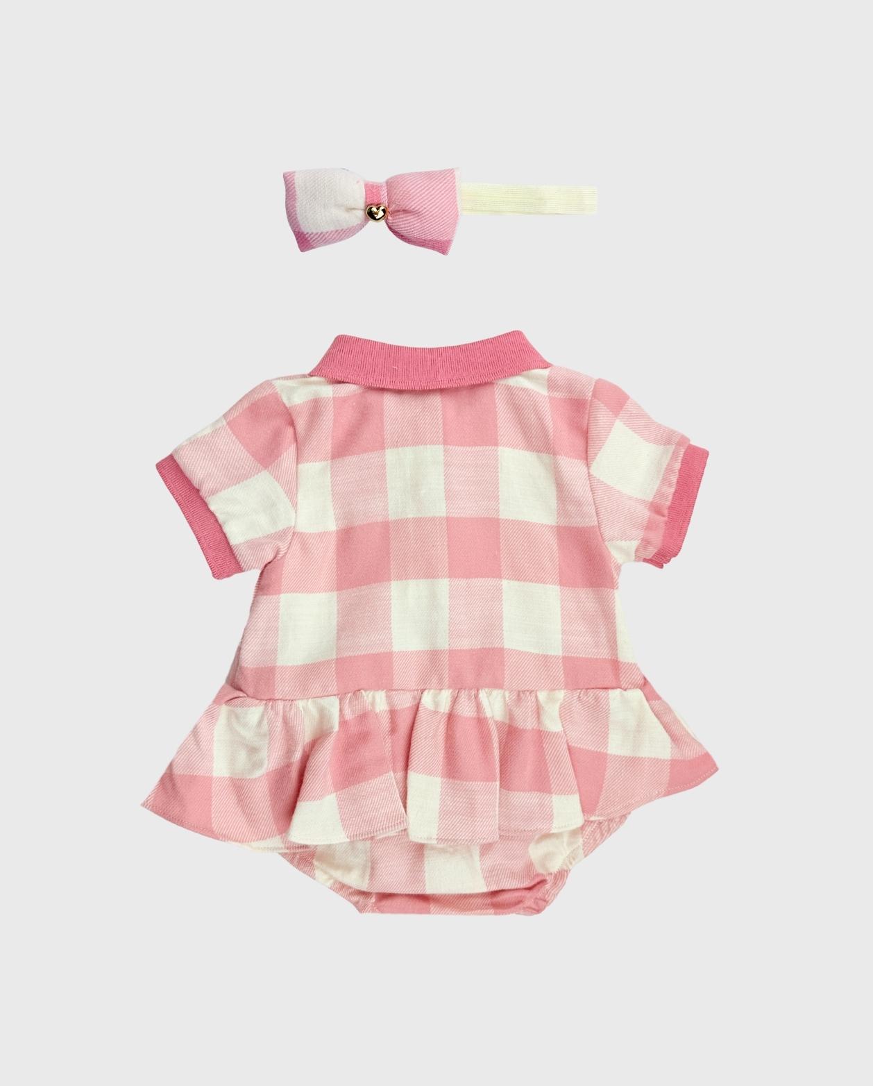 Body Con Balaca Cuadros Frambuesa Pícnic