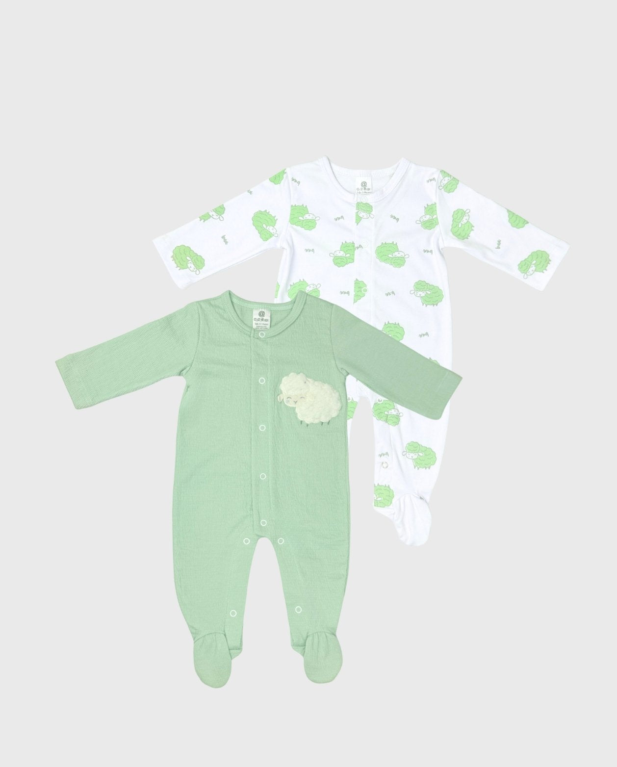 Set 2 Pijamas Estampado Oveja Niño Verde