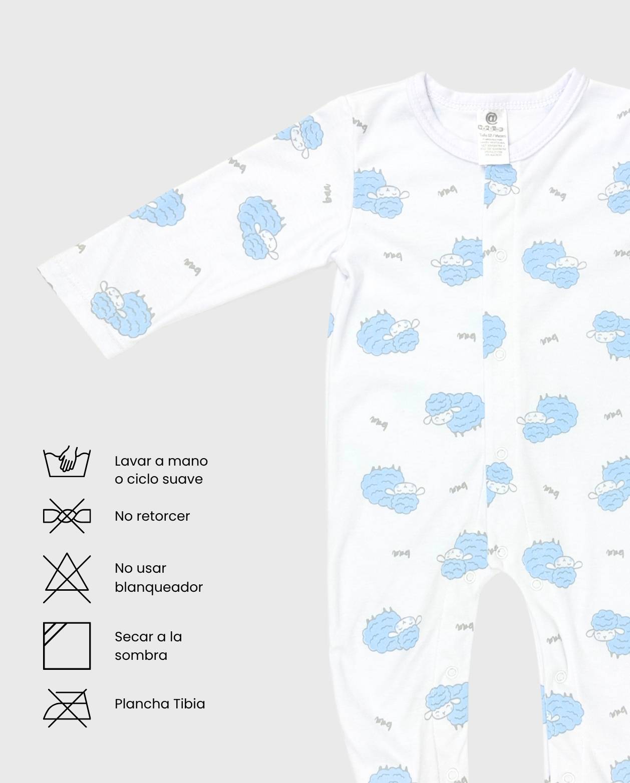 Set 2 Pijamas Estampado Oveja Niño Detalles